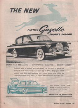 1959 Rootes Flying Gazelle Sports Car